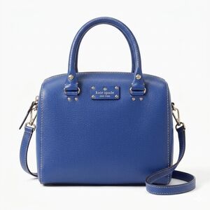 Kate Spade Alessa Wellesley Blue Leather Satchel